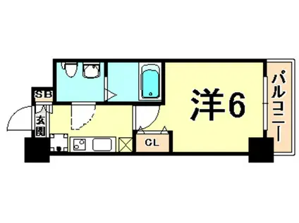 アリビオ立花I(1K/5階)の間取り写真