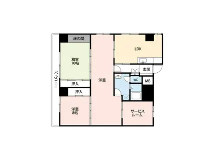 フレンディビル(3SLDK/8階)の間取り写真