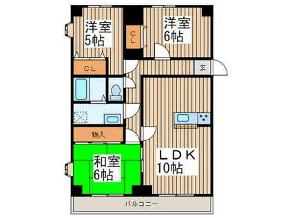 プレステージロイヤルハウス(3LDK/1階)の間取り写真