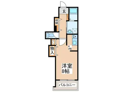 コンフォールパレス(1K/2階)の間取り写真