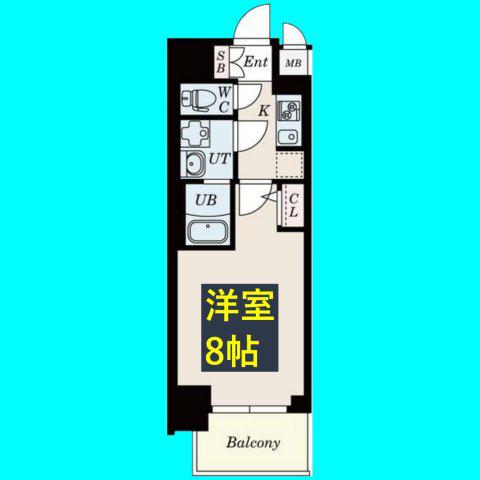 S-RESIDENCE堀田駅前(1K/3階)の間取り写真