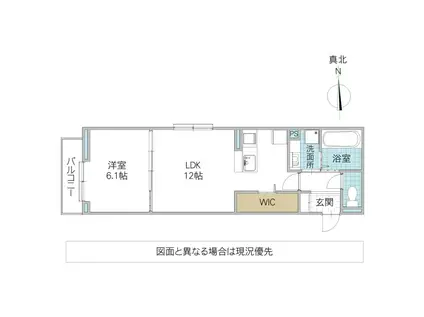 メルウェル城南(1LDK/2階)の間取り写真