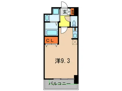 アーバンフラッツ王子公園(ワンルーム/6階)の間取り写真