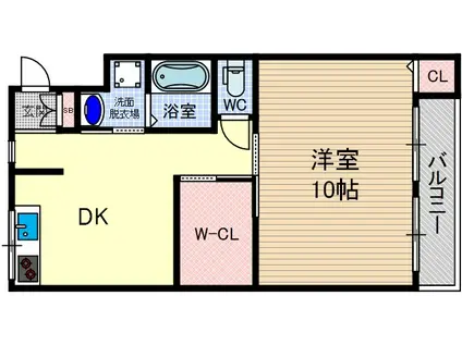 ナンノ第8号館(1DK/2階)の間取り写真