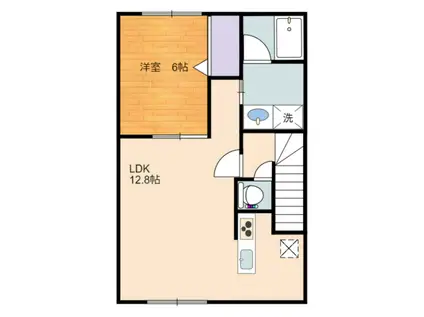  パンプキンII(1LDK/2階)の間取り写真