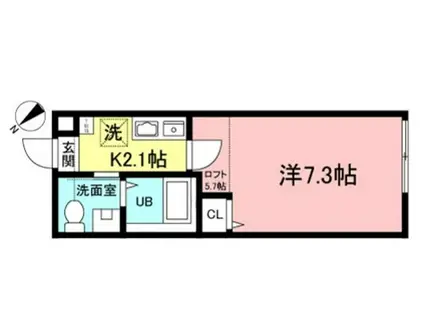 アスコート古淵(1K/1階)の間取り写真