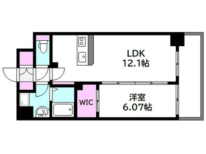 ヴィラシオン大手町(1LDK/9階)の間取り写真