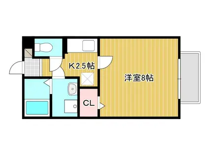 ダイワ・ヴィラノルテ(1K/1階)の間取り写真