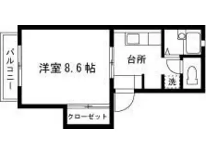 フレグランス・アイ(1K/2階)の間取り写真