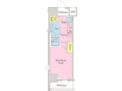 HYS 亀戸(1K/6階)の間取り写真