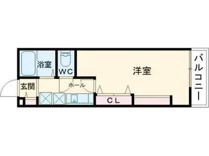 FANCY COCO L ATE(1K/1階)の間取り写真