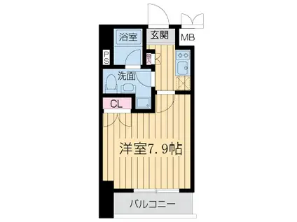 プライムアーバン金山(1K/10階)の間取り写真