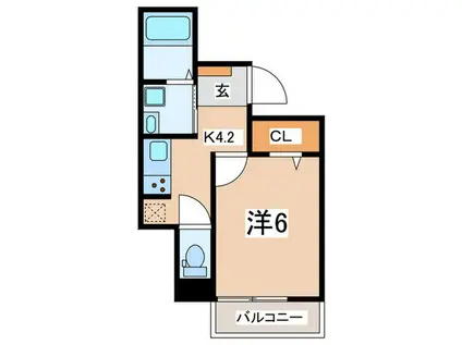 D PAINA 新羽町(1K/2階)の間取り写真