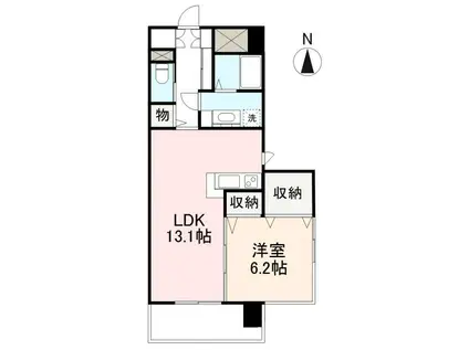 RICHEL(1LDK/4階)の間取り写真