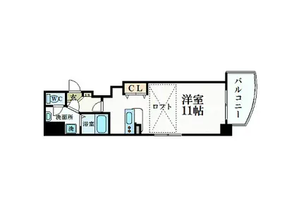 LION大手町(ワンルーム/3階)の間取り写真