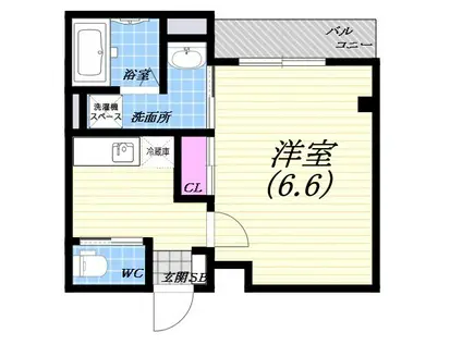 グランエクラ加島Ⅰ(1K/3階)の間取り写真