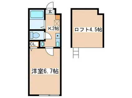 SHALAROSTE HILLS MACHIDA(1K/1階)の間取り写真