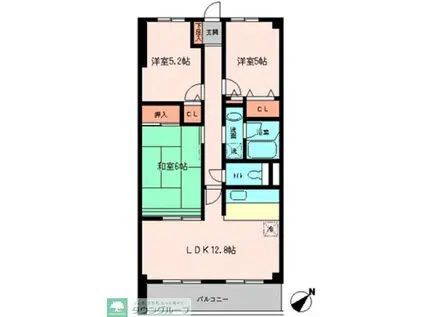 トーケンハイム西台(3LDK/2階)の間取り写真