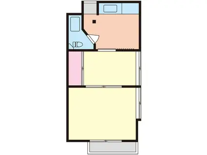 ウインズコート小向西町(2K/2階)の間取り写真