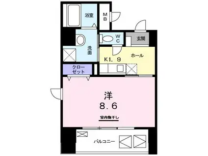 グラン サージュ コヤス(1K/4階)の間取り写真