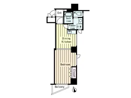 ヴィラージュ南青山(1DK/3階)の間取り写真