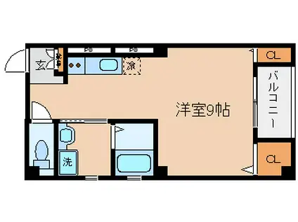 プラーフ羽坂(ワンルーム/4階)の間取り写真