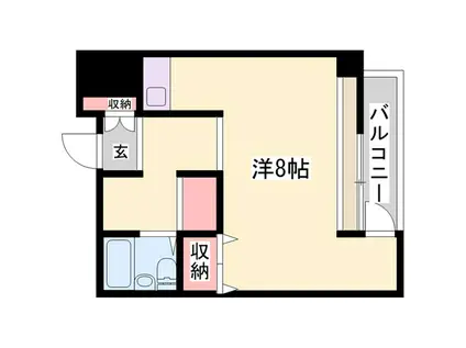 宝殿ヤングパレスII(ワンルーム/1階)の間取り写真