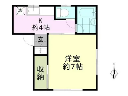 SAMAX MIMURA(1K/1階)の間取り写真