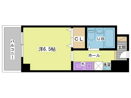 ウエストハウス IN LANI(1K/8階)の間取り写真