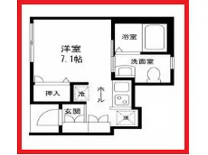 エミルーキンシチョウ(ワンルーム/1階)の間取り写真
