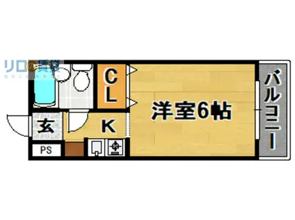 ドリームハイツ(1K/3階)の間取り写真