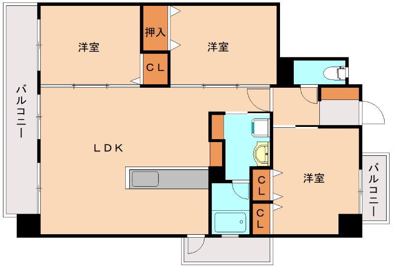 マウレイア(3LDK/2階)の間取り写真