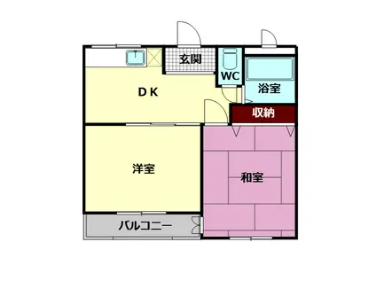 シティパレス三条大宮P2(2DK/4階)の間取り写真