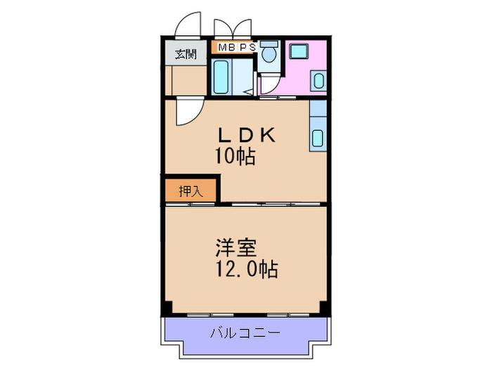 パッサージュ・デュ・ノール(1LDK/2階)の間取り写真