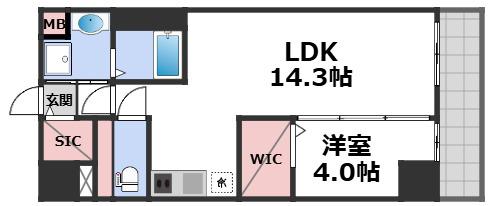 LEGALAND猫 MIYAKOJIMA(1LDK/6階)の間取り写真