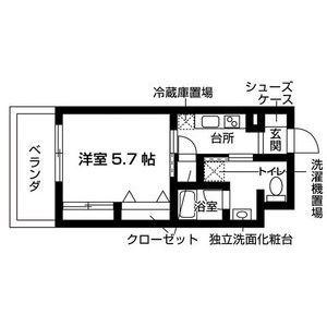 エスト日比野(1K/8階)の間取り写真