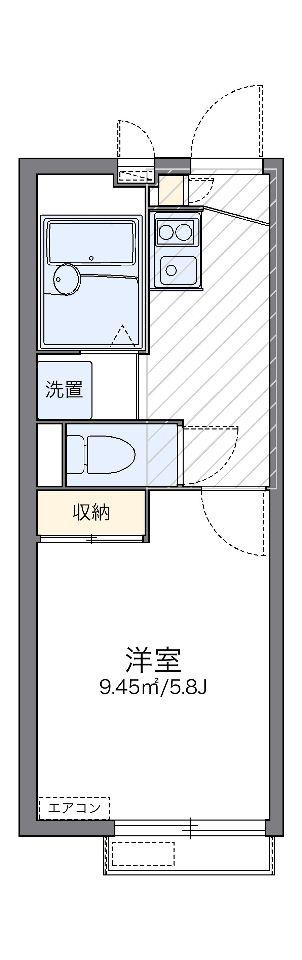 レオパレスウィンリーフ(1K/2階)の間取り写真