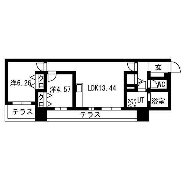 三の丸殿(2LDK/3階)の間取り写真