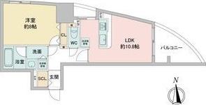さくら HILLS 富士見(1LDK/9階)の間取り写真