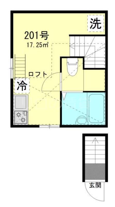 グラン・ポゾ大井町(ワンルーム/2階)の間取り写真