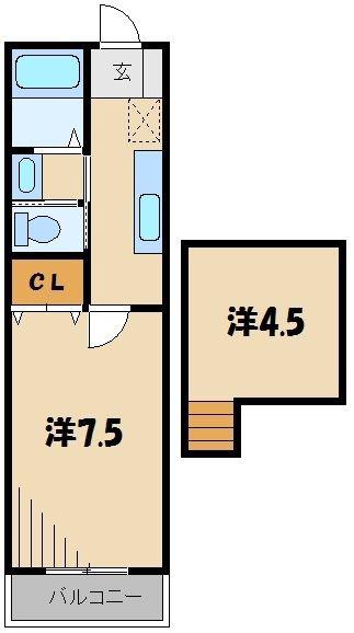 クレセントハイツTOKYUIII(1K/1階)の間取り写真