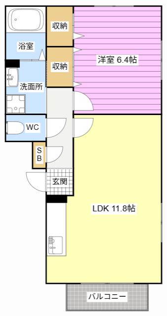 エポック(1LDK/1階)の間取り写真