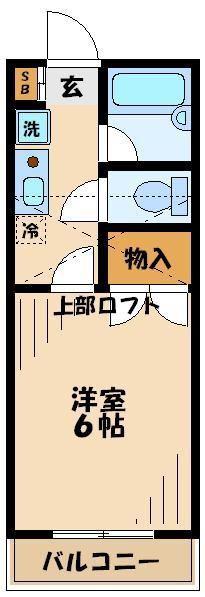 アプリコットハイム(1K/2階)の間取り写真