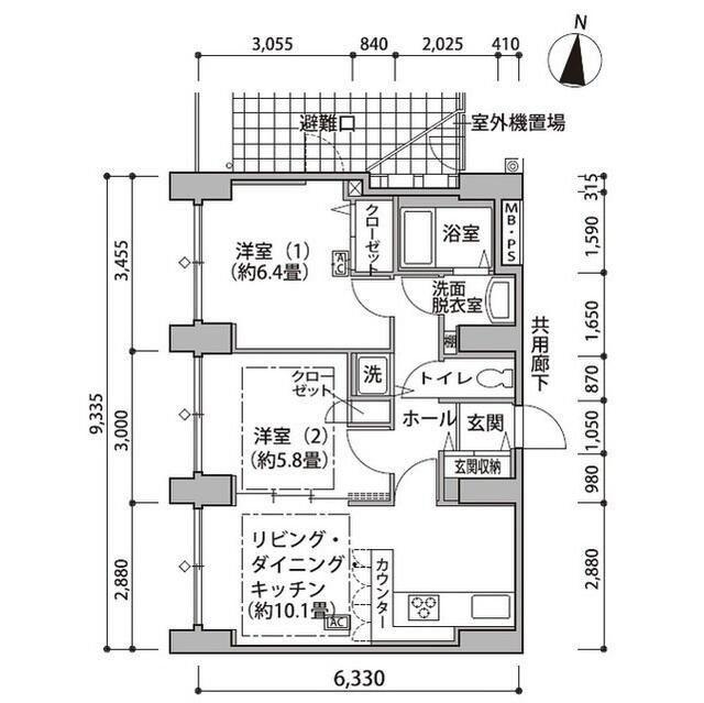 東雲キャナルコートCODAN(2LDK/11階)の間取り写真