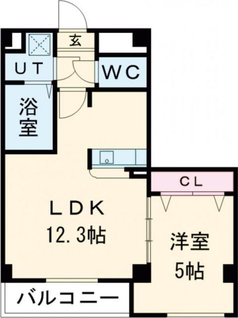 COQ GASSEAU(1LDK/1階)の間取り写真
