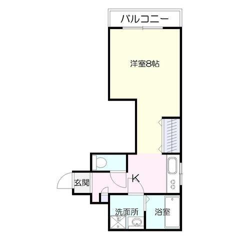 騎射場パークマンションM(1K/2階)の間取り写真