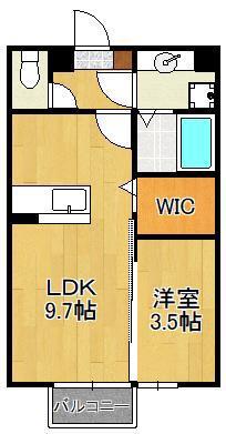 RECENTE浜町(1LDK/2階)の間取り写真