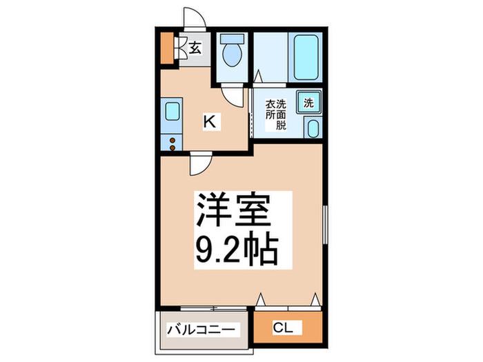 ル・シエル本町(1K/3階)の間取り写真