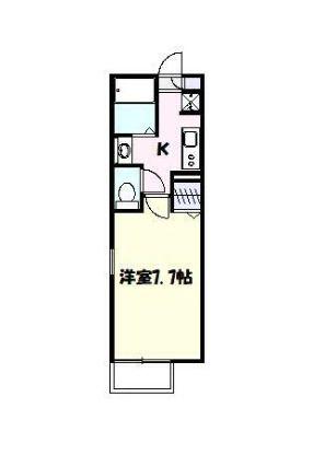 パークフィールドII(1K/1階)の間取り写真