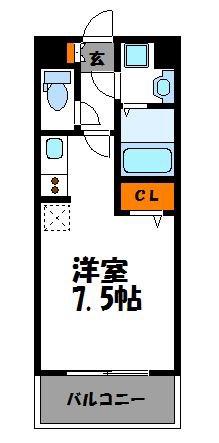 ネストピア大濠公園(1K/8階)の間取り写真